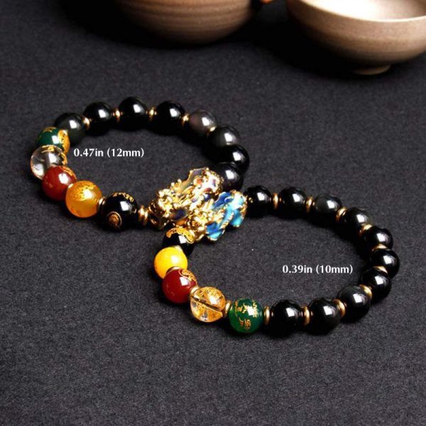 Color-Changing Pixiu Obsidian Wealth Bracelet - 图片 4