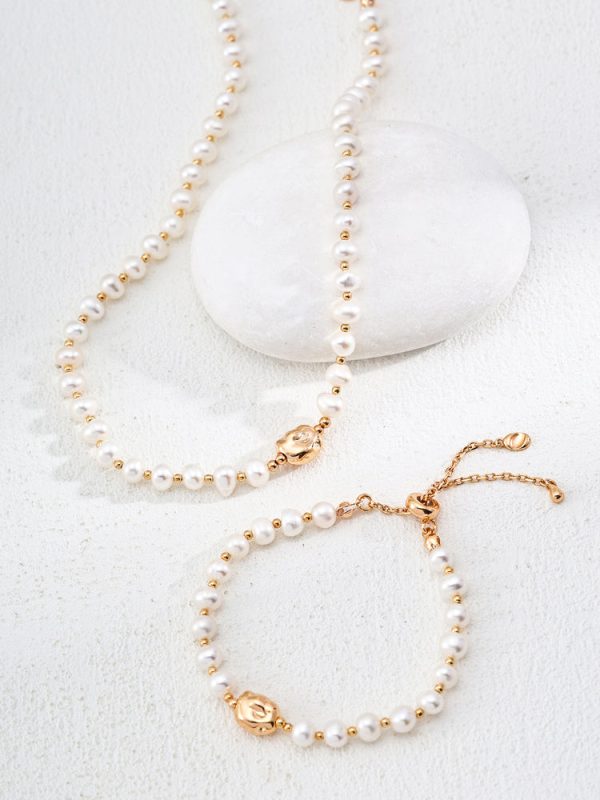 Meteorite Shape Adjustable Pearl Bracelet - 图片 6