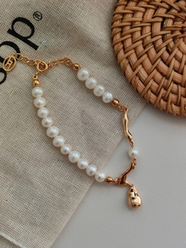 Water drop pendant pearl bracelet - 图片 2