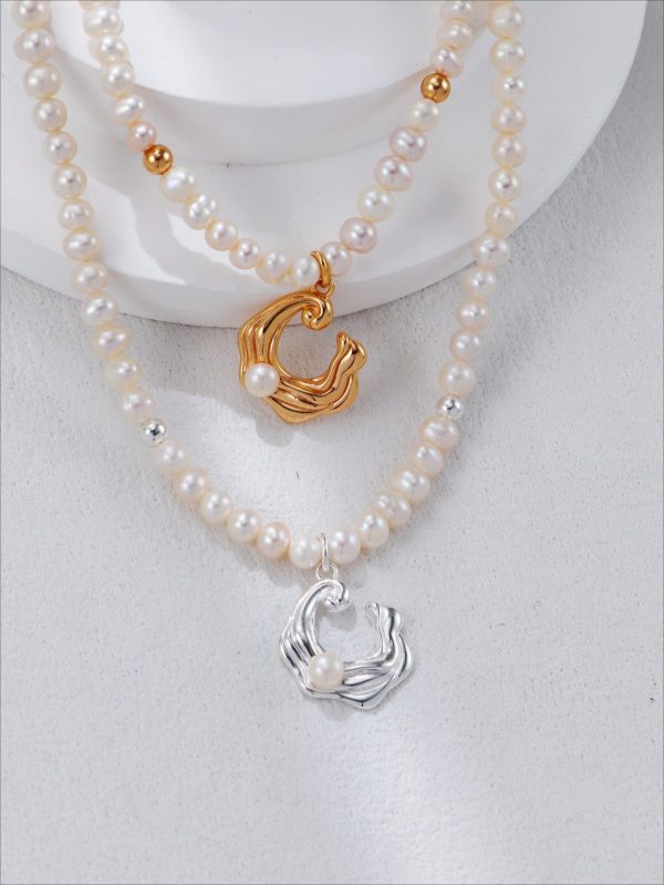 Wave Pearl Necklace - 图片 7