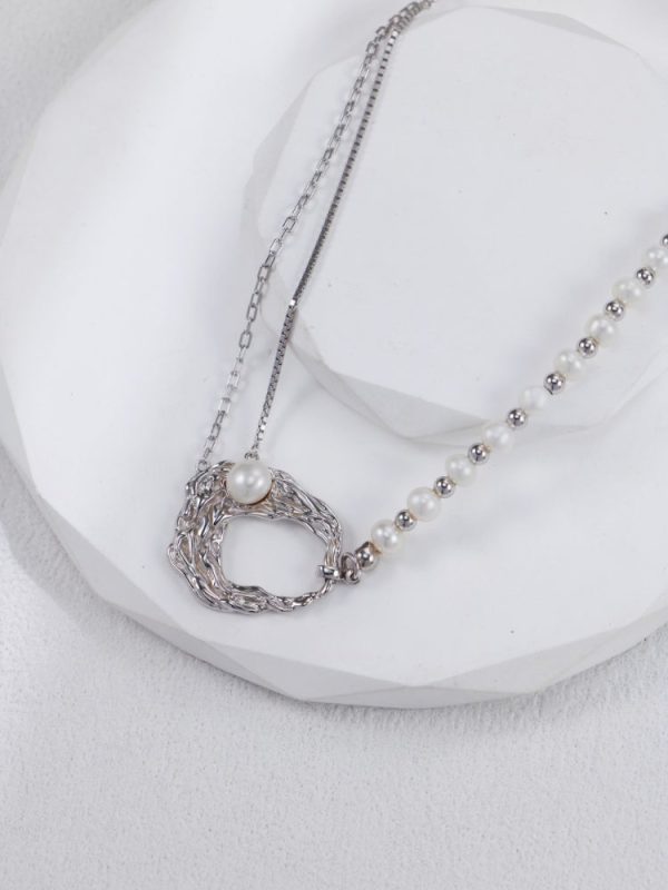 Liquid Metal Pearl Necklace - 图片 3