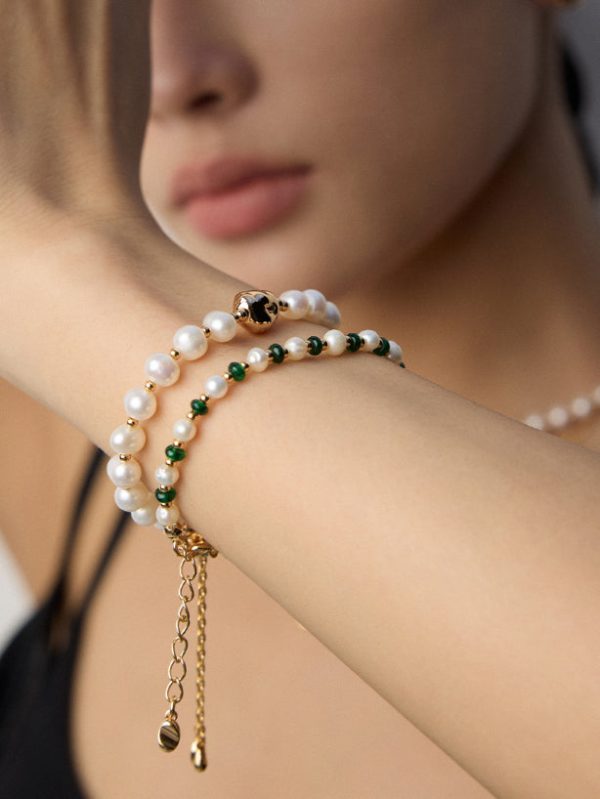 Meteorite Shape Adjustable Pearl Bracelet - 图片 2