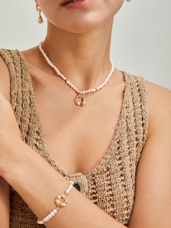 Wave Pearl Necklace - 图片 3