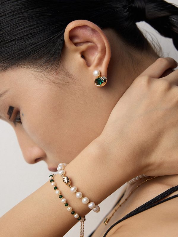 Meteorite Shape Adjustable Pearl Bracelet - 图片 5
