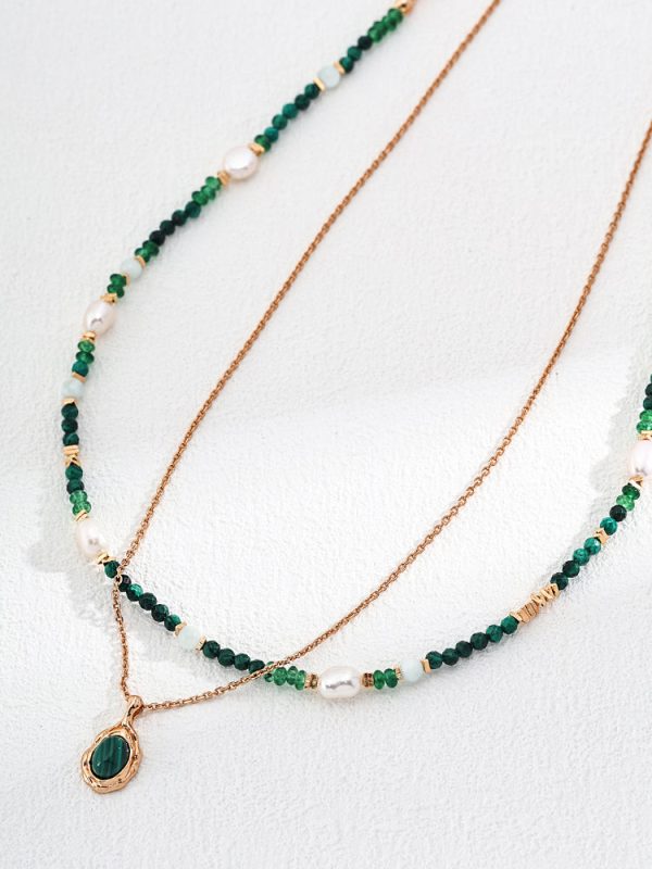 Malachite Pearl Necklace - 图片 3