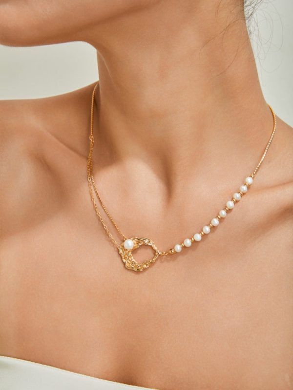 Liquid Metal Pearl Necklace - 图片 2
