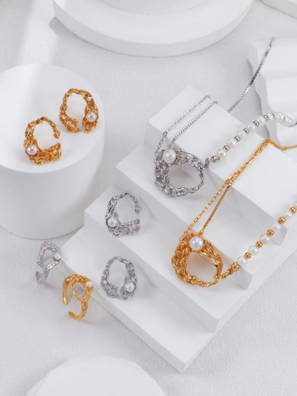 Liquid Metal Pearl Necklace - 图片 8