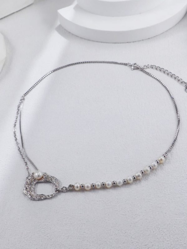 Liquid Metal Pearl Necklace - 图片 6