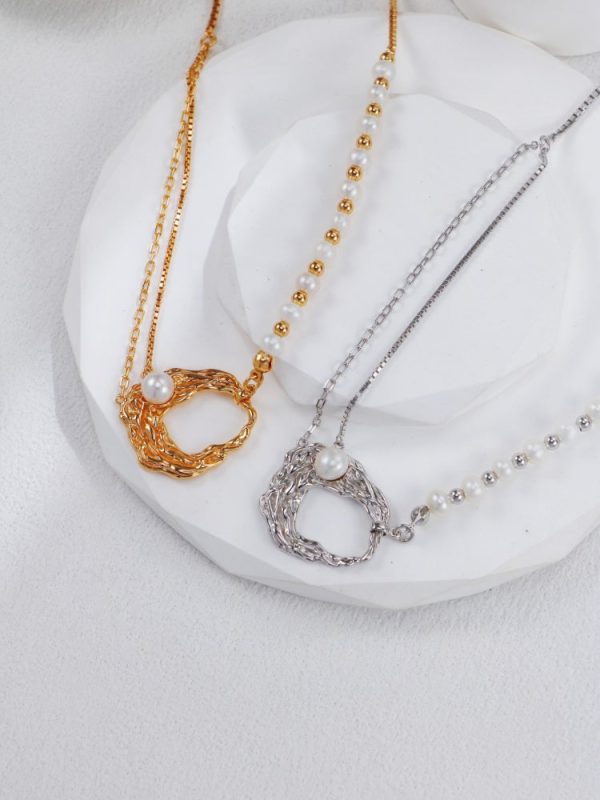 Liquid Metal Pearl Necklace - 图片 7