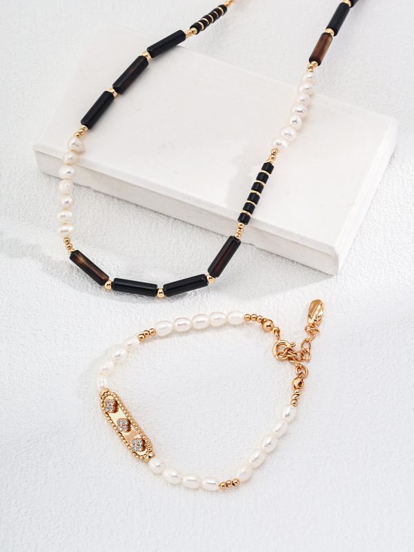 Natural Agate Pearl Necklace - 图片 5