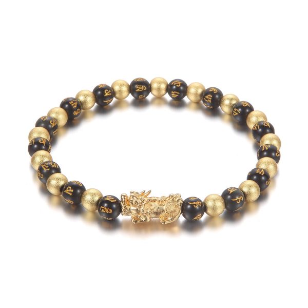 Black and Gold Feng Shui Beads Pixiu Charm - 图片 7
