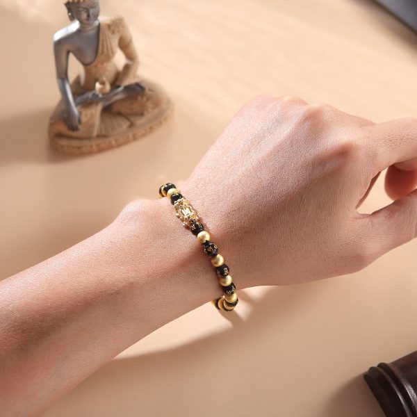 Black and Gold Feng Shui Beads Pixiu Charm - 图片 5