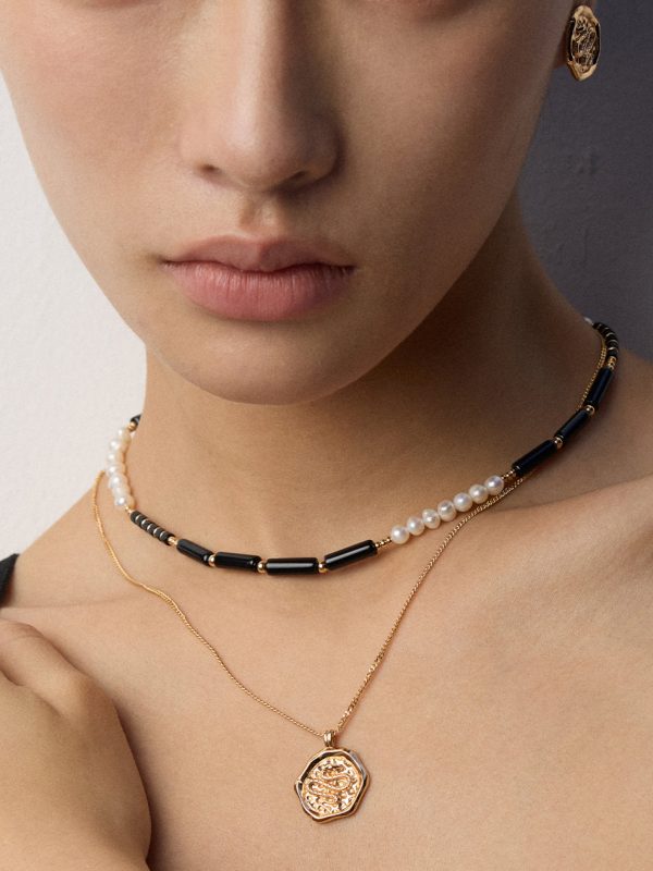 Natural Agate Pearl Necklace - 图片 2
