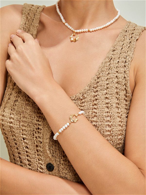 Ocean Wave Pearl Bracelet - 图片 2