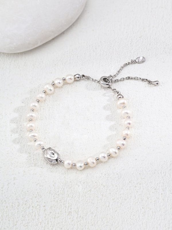 Meteorite Shape Adjustable Pearl Bracelet - 图片 3