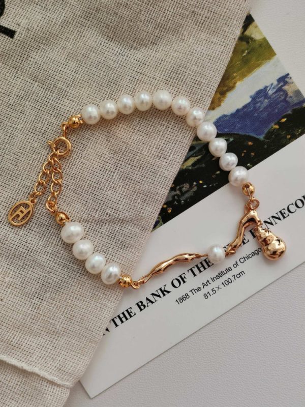Water drop pendant pearl bracelet - 图片 6