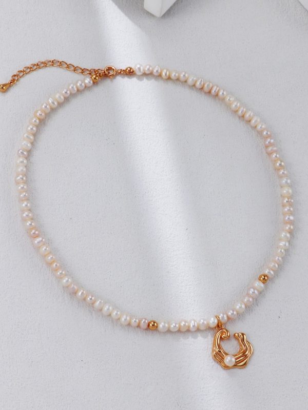 Wave Pearl Necklace - 图片 5